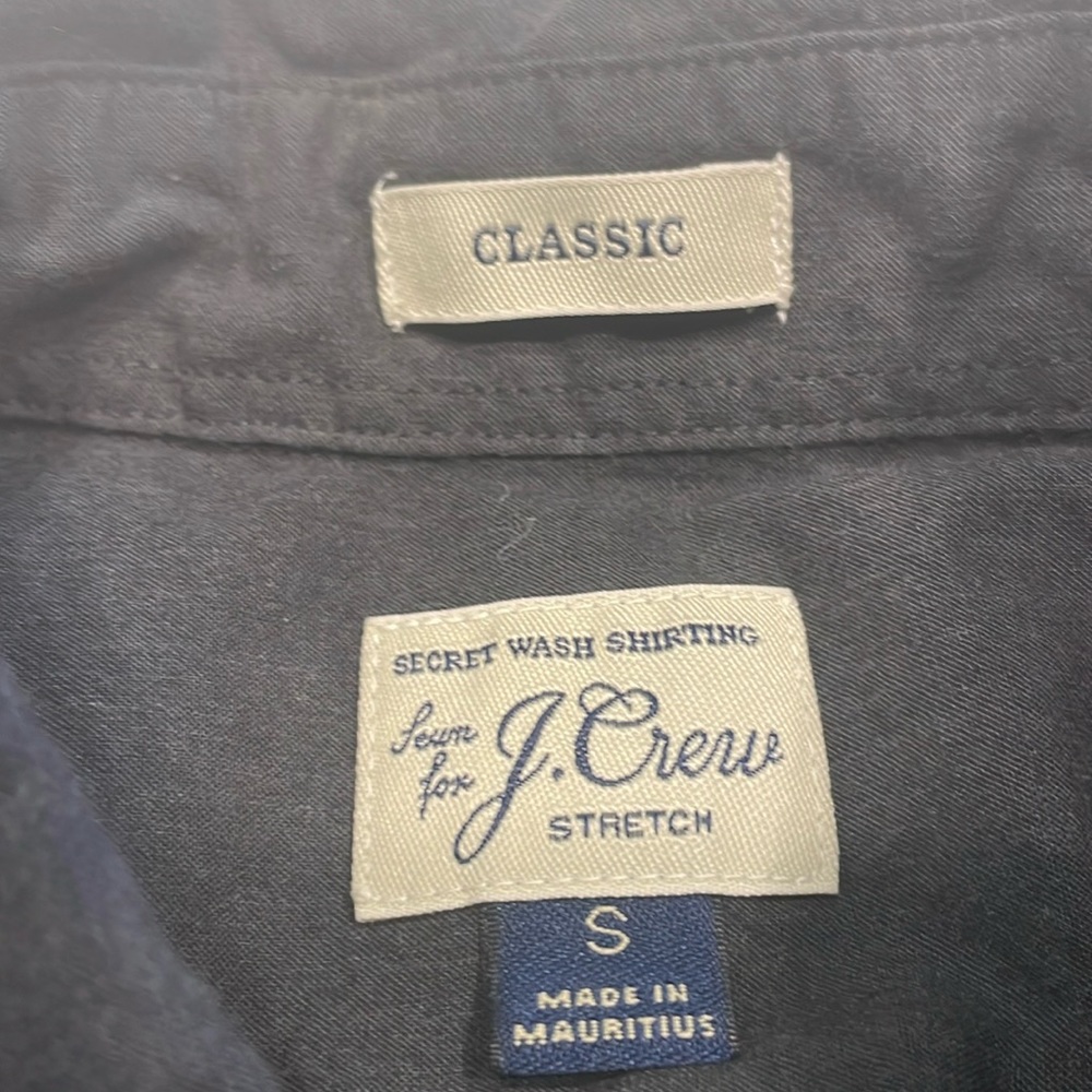 Men’s black j crew button down
